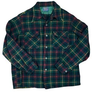 VINTAGE 60s PENDLETON THICK FLANNEL SHIRT SIZE LARGE